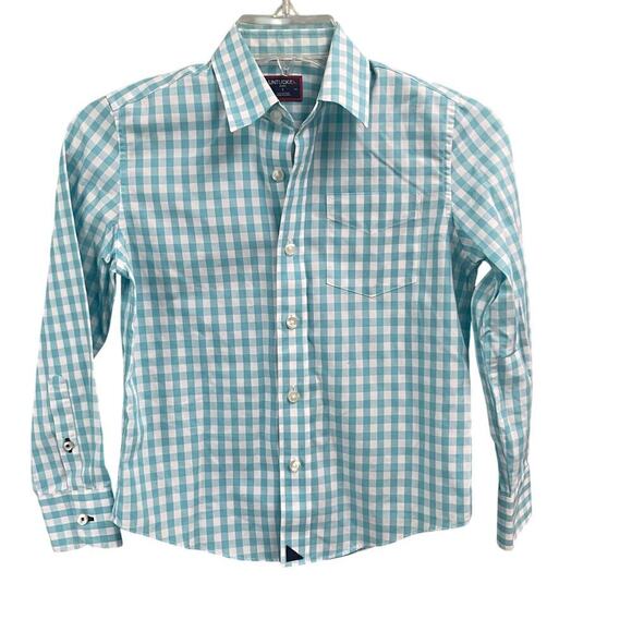 Untuckit Boys Size 8 Plaid Button Down Long Sleeve Shirt Preppy Easter Spring - Picture 1 of 5